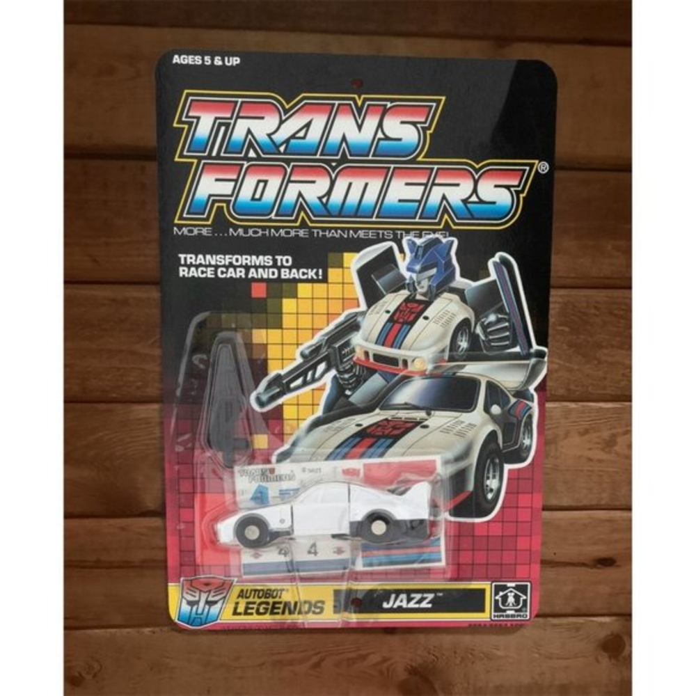 Jazz Autobot Transformers Toy on Card Art 8x12 Metal‎ Wall Sign Poster